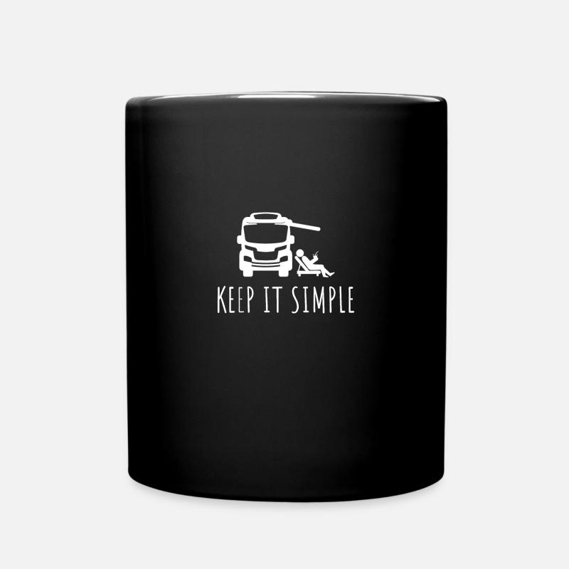 Camping Camping-car Keep it Simple Camping - Mug uni - noir