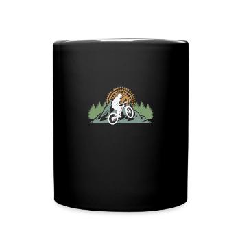 Vélo rétro vintage VTT cycliste - Mug uni - noir - Devant