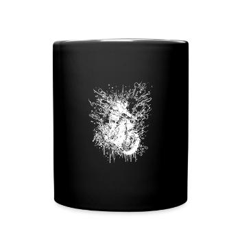 Moto Off-Road Tattoo Splash Style - Mug uni - noir - Devant