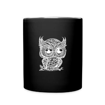 Petit chouette de zoo câline coquine mignonne - Mug uni - noir - Devant