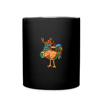 Pfälzer Weinschorle Dubbeglas Pälzer Elwetritsch - Tasse einfarbig - Schwarz - Vorne