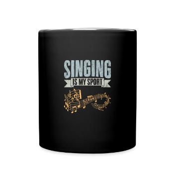 Le chant rétro est mon sport pour le chanteur de groupe - Mug uni - noir - Devant