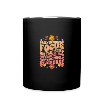 Groovy Daily Reminder Positive Affirmation - Full Colour Mug - black - Front