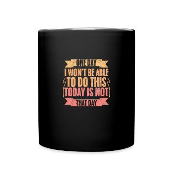 Vintage Today Is Not That Day For Trail Running - Full Colour Mug - black - Front