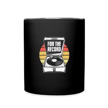 Platine vinyle vintage pour le disque Une fête à la maison - Mug uni - noir - Devant