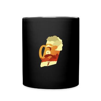 Lustiger Fallschirmspringer-Spruch Skydiver - Tasse einfarbig - Schwarz - Vorne
