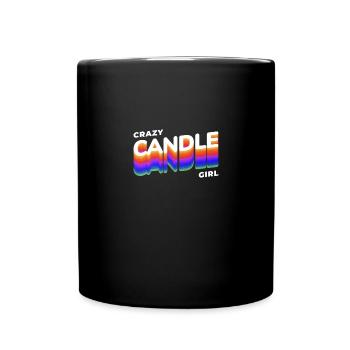 Crazy Candle Girl Lustige Kerzenherstellung - Tasse einfarbig - Schwarz - Vorne