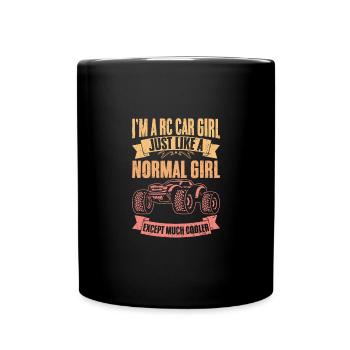Retro RC Car Girl Remote Control Car Racing For RC - Full Colour Mug - black - Front