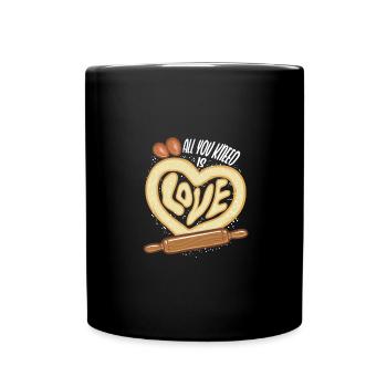 Backen All you knead is love baker - Tasse einfarbig - Schwarz - Vorne