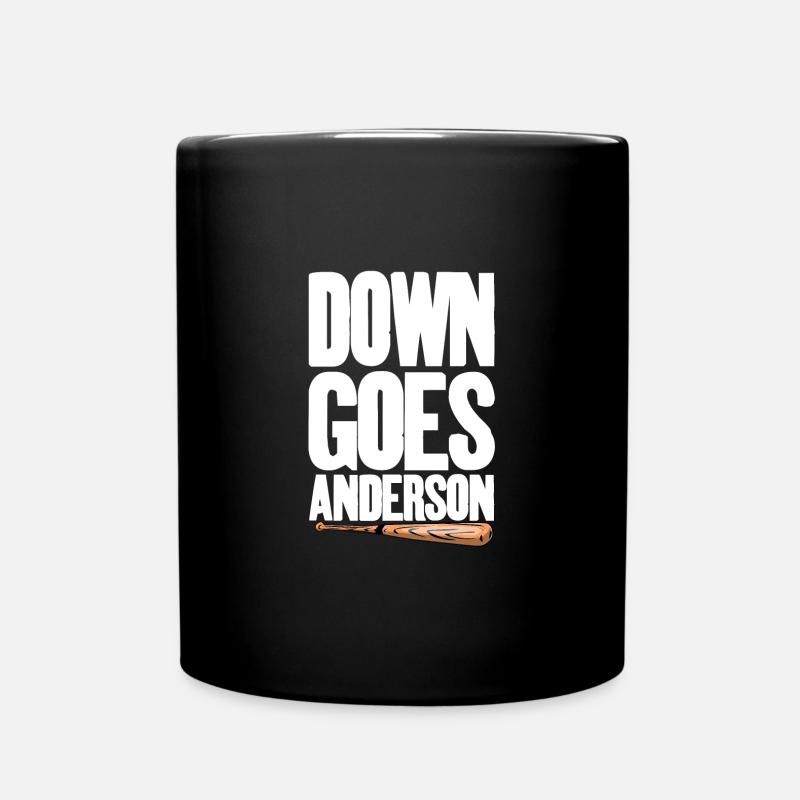 Down Goes Anderson Viral Baseball - Tasse einfarbig - Schwarz