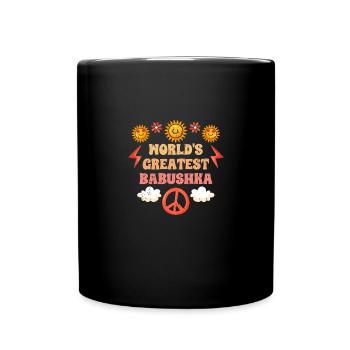 Cool World's Greatest Babushka Russian Grandma - Full Colour Mug - black - Front