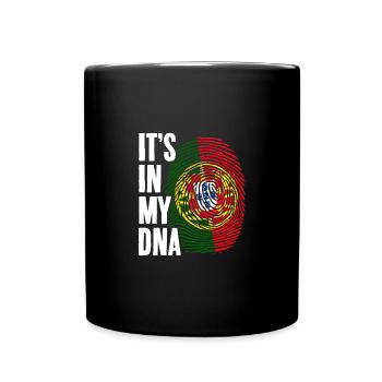 Awesome Portugal Fingerprint It's In My DNA - Tasse einfarbig - Schwarz - Vorne