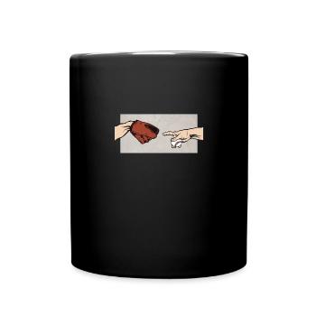 Kreativer Baseballspieler Lustiger Baseball - Tasse einfarbig - Schwarz - Vorne
