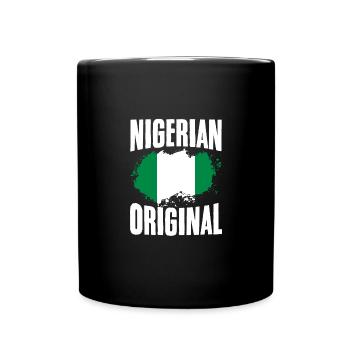 Awesome Nigerian Original Nigeria Flag For - Full Colour Mug - black - Front