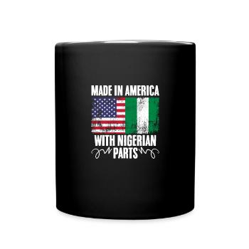 Made In America Funny Nigerian Parts For The - Full Colour Mug - black - Front