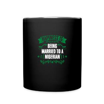 Le bonheur, c’est d’être marié à un drôle de Nigérian - Mug uni - noir - Devant