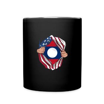 Awesome American Born With Laotian Roots For The - Full Colour Mug - black - Front