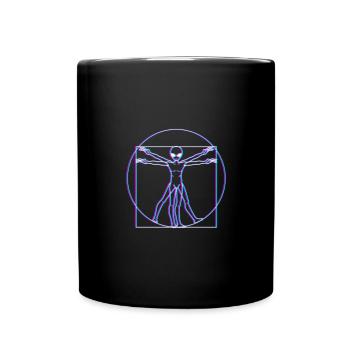 Creation of Aliens UFO Contact Alien - Tasse einfarbig - Schwarz - Vorne
