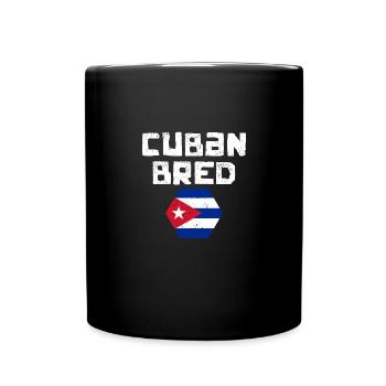 Drapeau cubain élevé impressionnant Pan Cubano pour le - Mug uni - noir - Devant