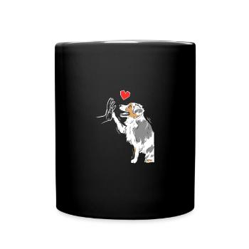 Berger Australien Mignon Berger Australien - Mug uni - noir - Devant