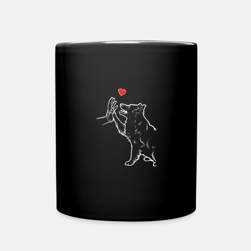 Border Collie Mignon Border Collie Amour Frontière - Mug uni - noir