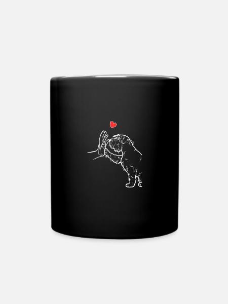 Miniature Schnauzer Niedlicher Miniature - Tasse einfarbig - Schwarz