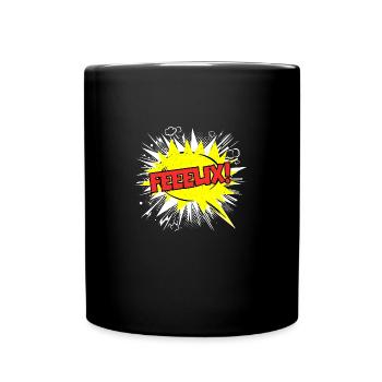 Félix Nom Drôle Bulle Feeelix ! - Mug uni - noir - Devant