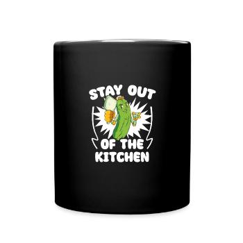 Stay Out Of The Kitchen Funny Pickleball Humor - Full Colour Mug - black - Front