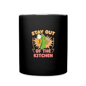 Funny Stay Out Of The Kitchen Pickleball Humor - Full Colour Mug - black - Front