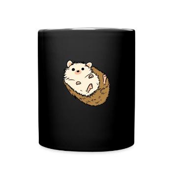 Niedlicher Igel Für Tierliebhaber Igel - Tasse einfarbig - Schwarz - Vorne