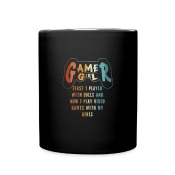 Gamer Girl Video Games With The Girls - Full Colour Mug - black - Front