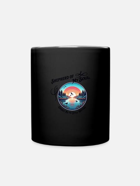 Berger de mon âme Psaume chrétien 23 :2 - Mug uni - noir