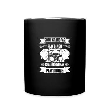 Certains grands-pères jouent au bingo vrais grands-pères drôle - Mug uni - noir - Devant