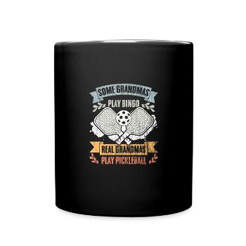 Some Grandmas Play Bingo Real Grandmas Play Funny - Tasse einfarbig - Schwarz - Vorne