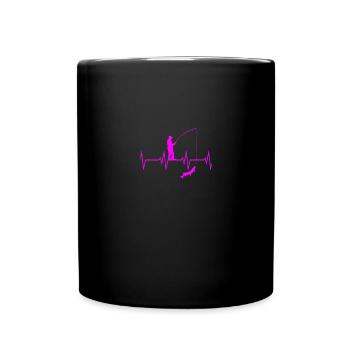 Angel Herzschlag - Tasse einfarbig - Schwarz - Vorne