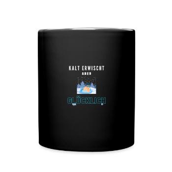 Eisbaden Ice bath baden ice bathing Kältebad kalt - Full Colour Mug - black - Front