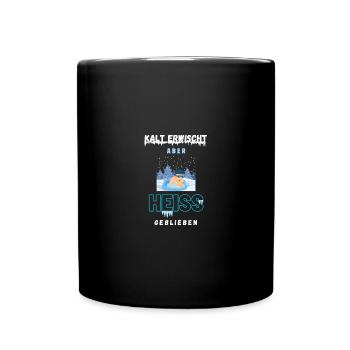 Eisbaden Ice bath baden ice bathing Kältebad kalt - Full Colour Mug - black - Front