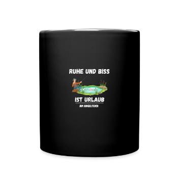 Fishing Pond Fishing Lake Angler Fisherman Fishing Sayings - Full Colour Mug - black - Front