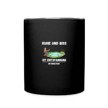 Fishing Pond Fishing Lake Angler Fisherman Fishing Sayings - Full Colour Mug - black - Front