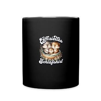 Chemise de nuit officielle Chat Famille Hommes Femmes - Mug uni - noir - Devant