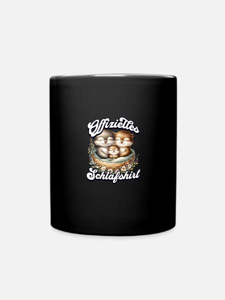 Chemise de nuit officielle Chat Famille Hommes Femmes - Mug uni - noir