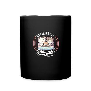 Chemise de nuit officielle Chat Famille Hommes Femmes - Mug uni - noir - Devant