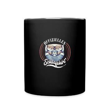 Chemise de nuit officielle Chat Famille Hommes Femmes - Mug uni - noir - Devant