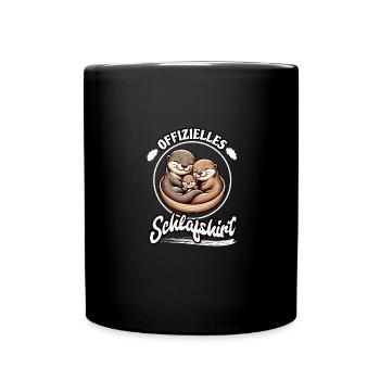 Official Sleep Shirt Otter Family Men Women - Full Colour Mug - black - Front