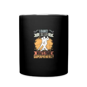 Rétro Je danse en talons Quel est ton superpouvoir - Mug uni - noir - Devant
