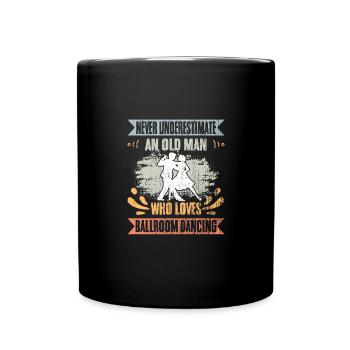 Ne sous-estimez jamais une salle de bal rétro Old Man - Mug uni - noir - Devant
