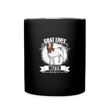 Goat Lives Matter Funny Boer Goat Farming For - Tasse einfarbig - Schwarz - Vorne