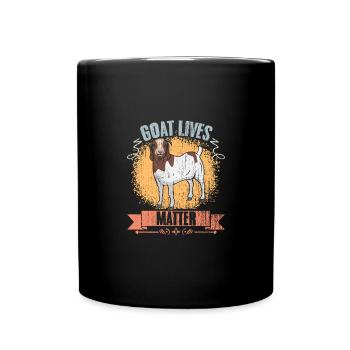 Goat Lives Matter Retro Boer Goat Farming For - Tasse einfarbig - Schwarz - Vorne