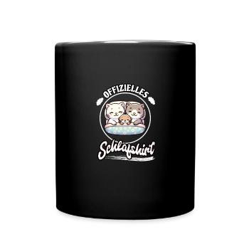 Chemise de nuit officielle Chat Famille Hommes Femmes - Mug uni - noir - Devant
