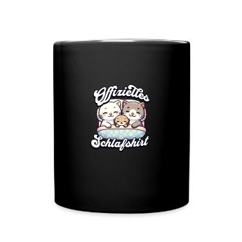 Chemise de nuit officielle Chat Famille Hommes Femmes - Mug uni - noir - Devant